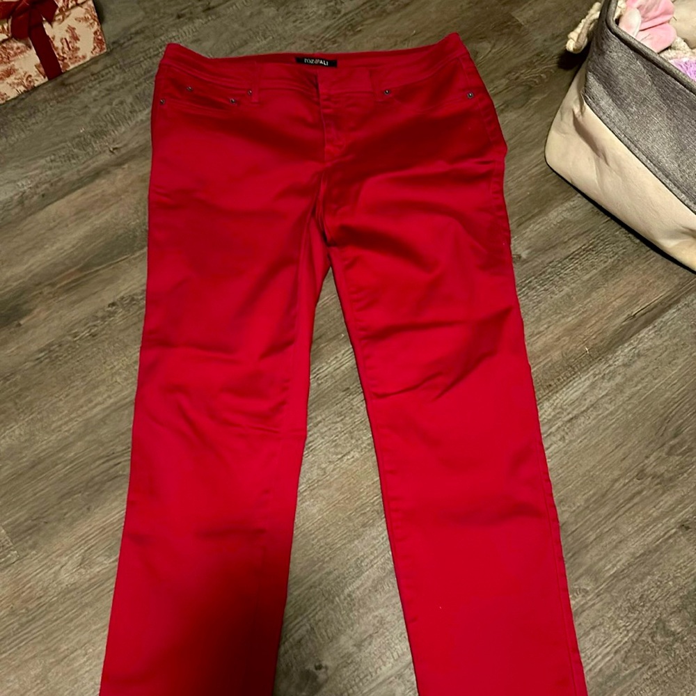 Roz & Ali Red Straight Leg Jeans